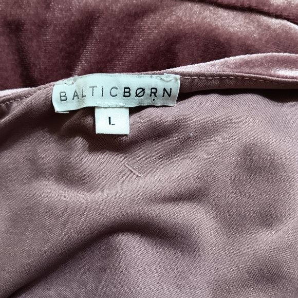 Baltic Born Lilac Purple Velvet One Shoulder Tatiana Maxi Dress - Picture 4 of 4